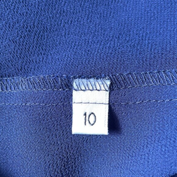 PATRA Blue Embroidered Single Breast Jacket Sleeveless Sheath Maxi Dress Set 10 - Picture 9 of 10